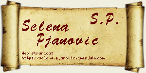 Selena Pjanović vizit kartica
